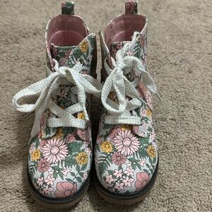 Floral Zip Boots